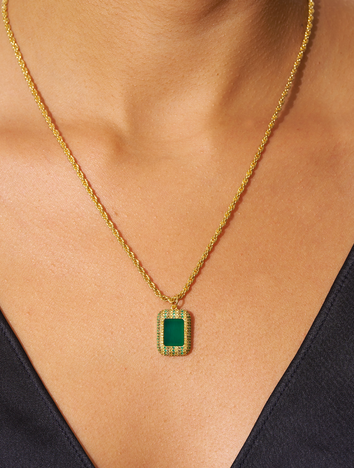Collier Karma - Onyx Vert