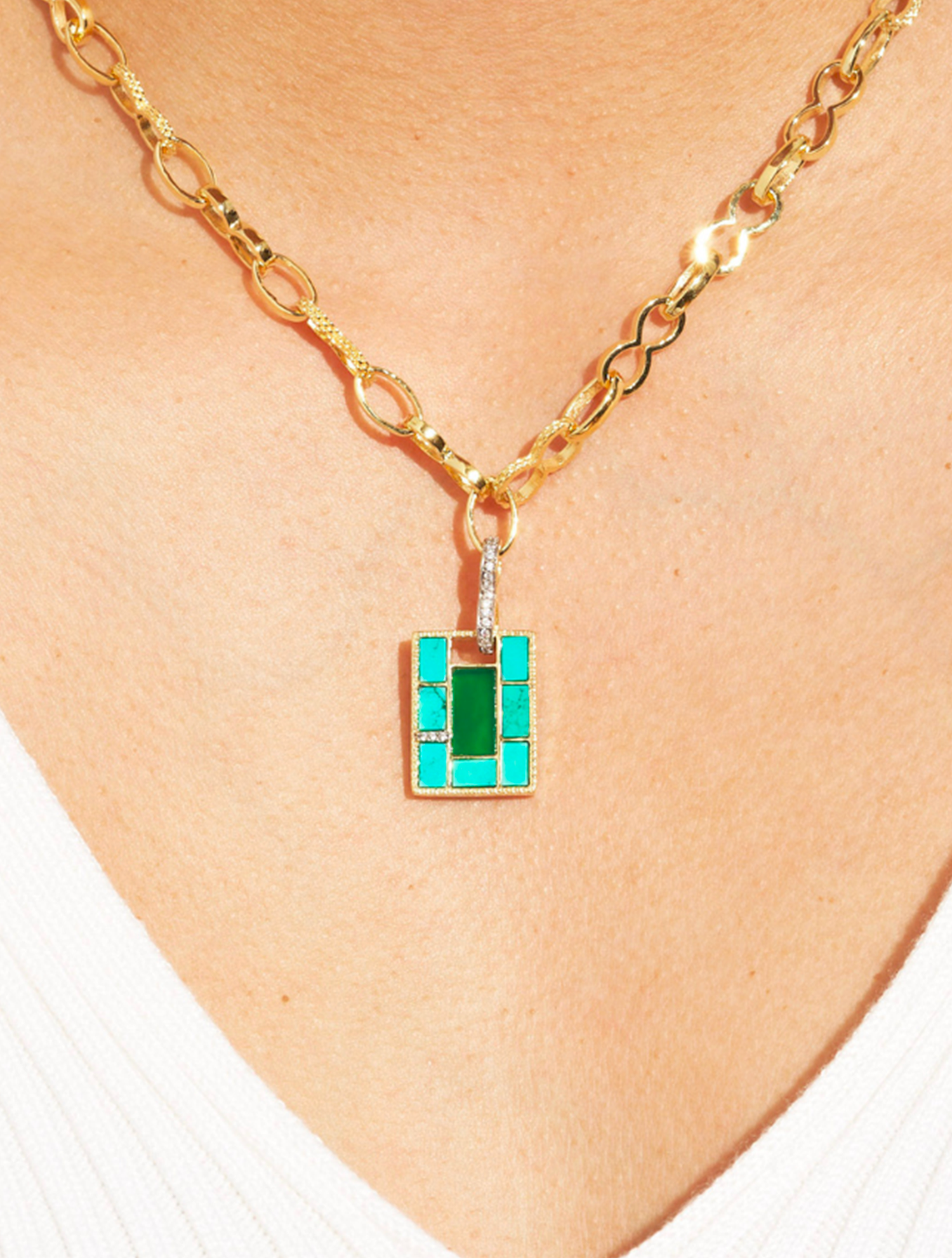 Collier Mara - Onyx Vert / Turquoise