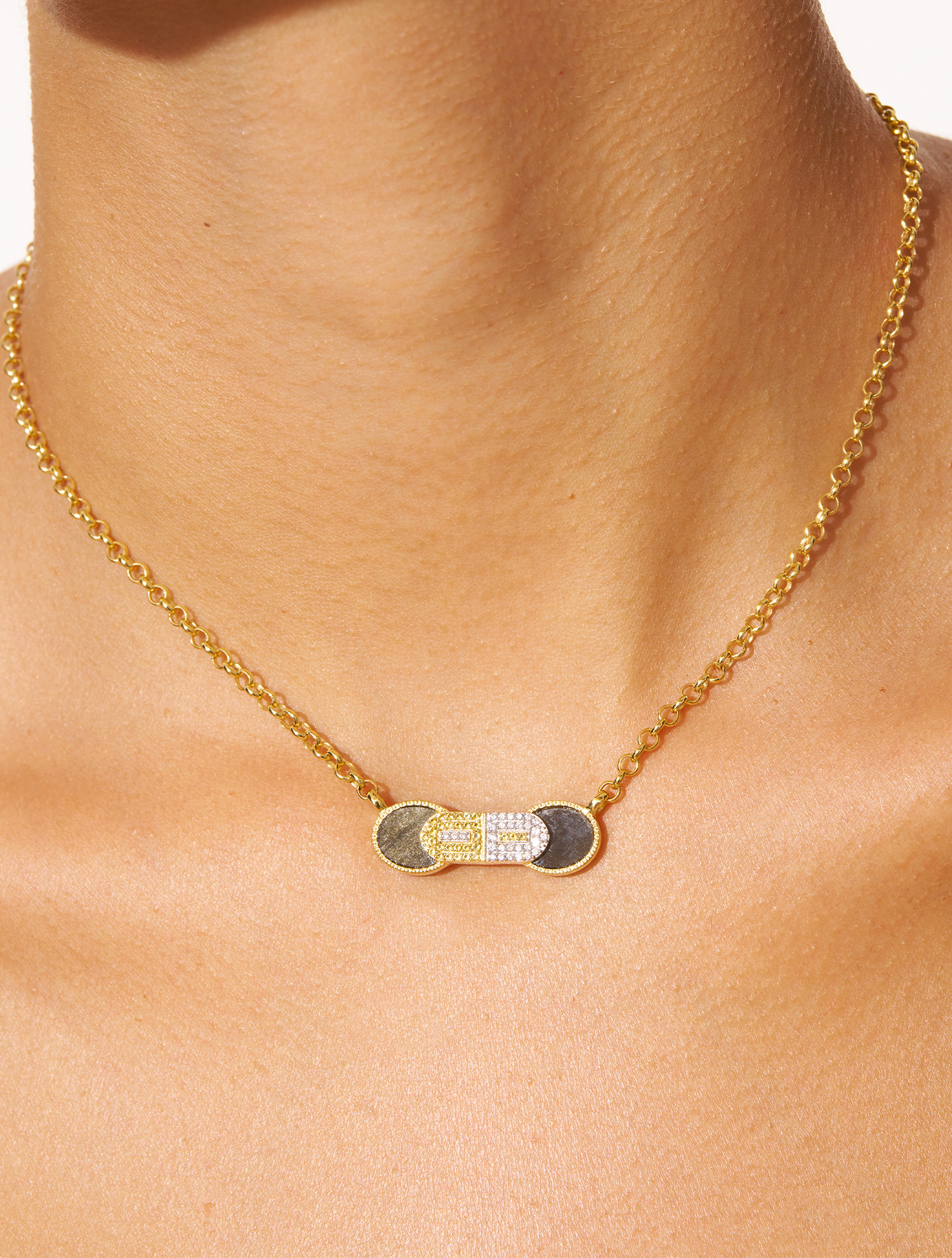 Collier Sinae - Obsidienne dorée