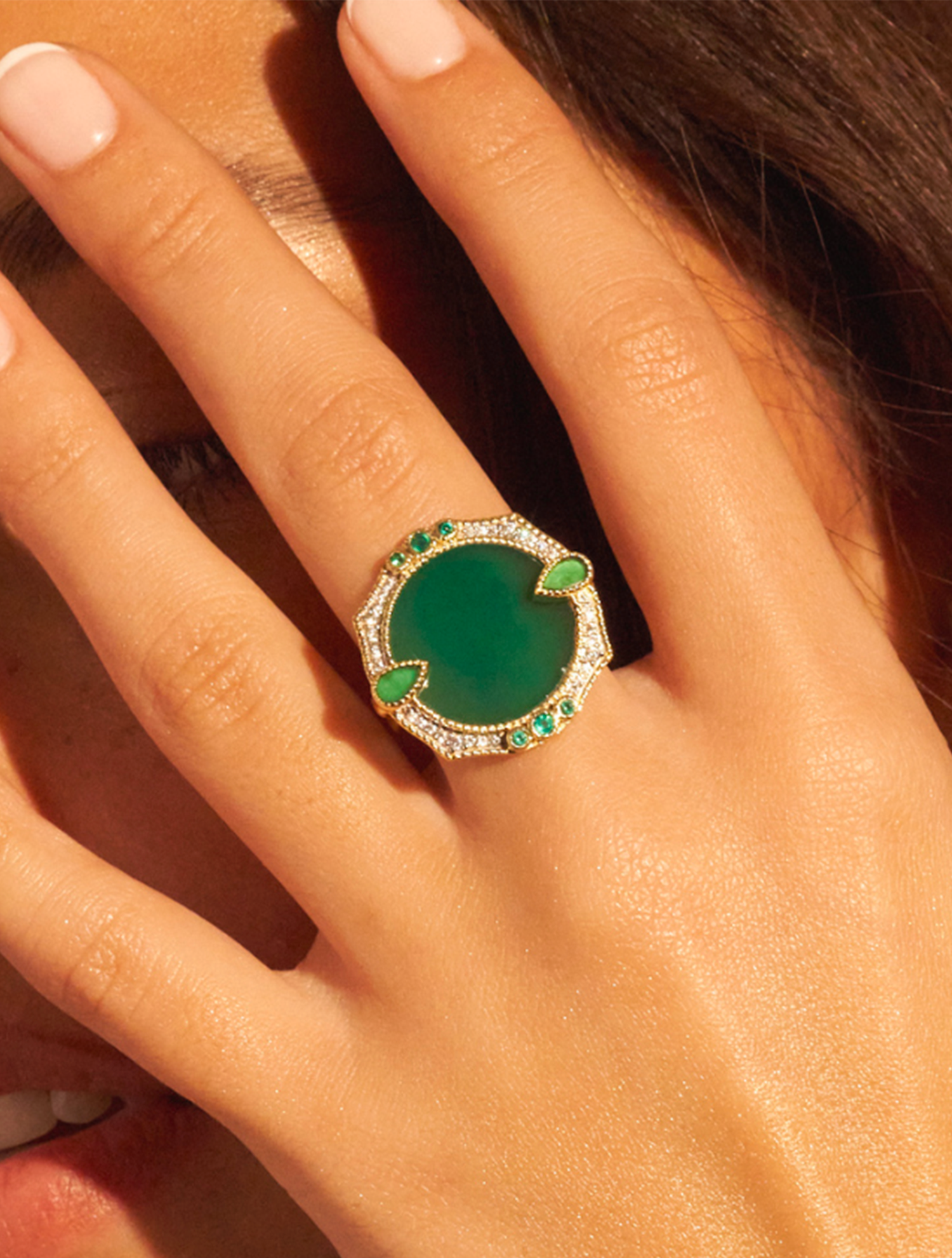 Bague Janih - Onyx Vert