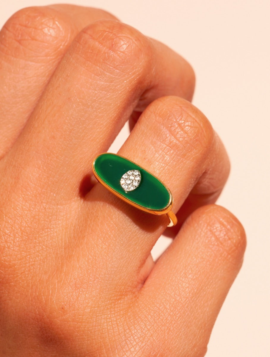 Bague Izy 2 - Onyx Vert