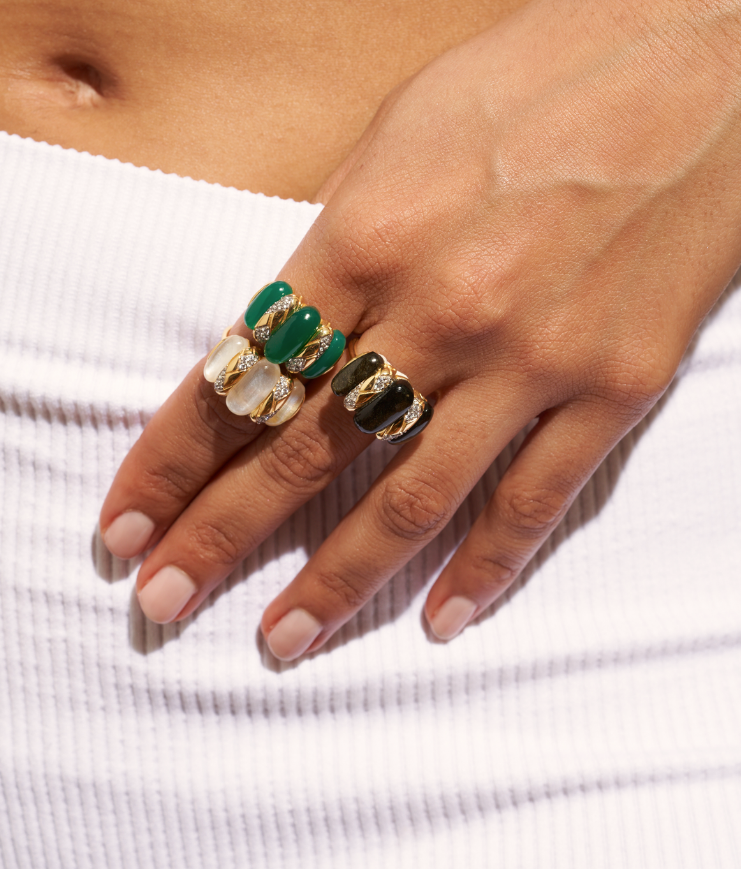 Bague or vert hotsell