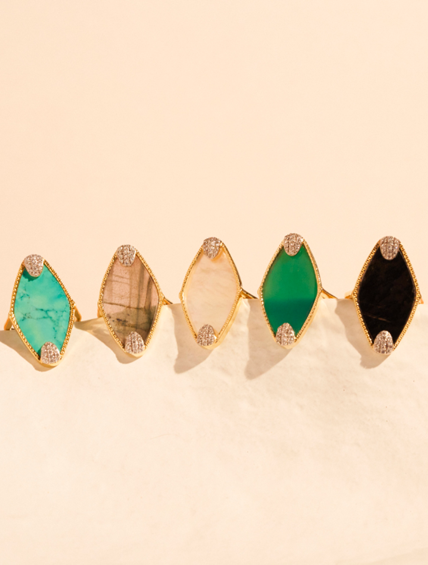 Bague Mayan - Onyx Texturé