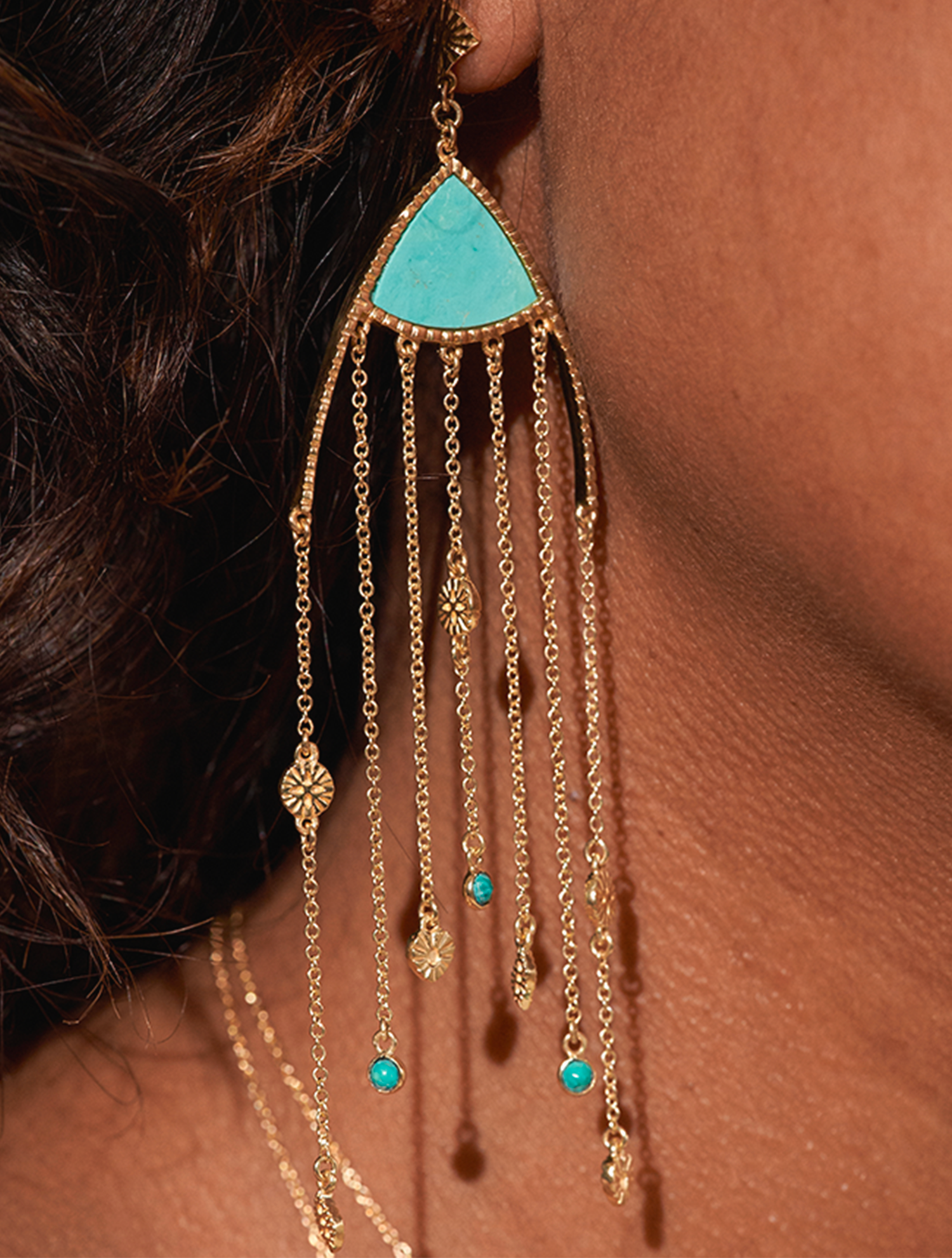 Boucles d'oreilles Mina - Turquoise