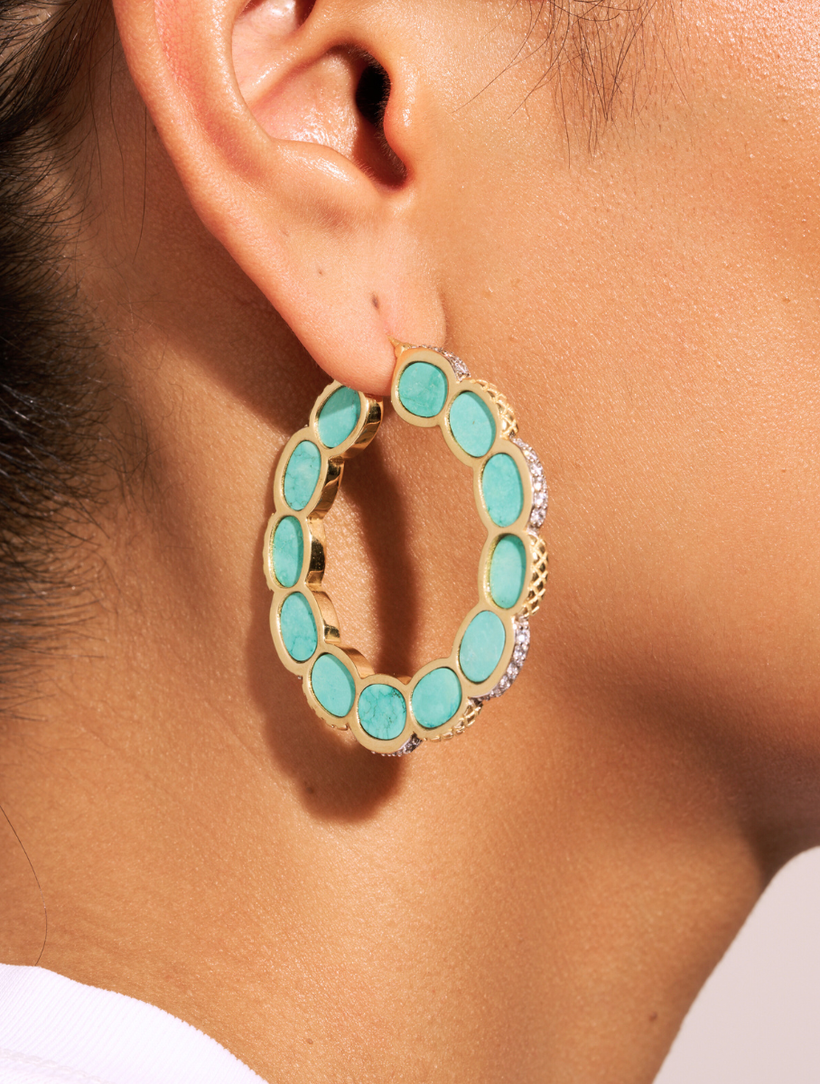 Boucles d'oreilles Amara - Turquoise