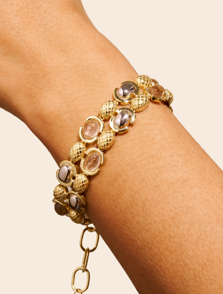 Bracelet Amara - Quartz Rutile Dorée