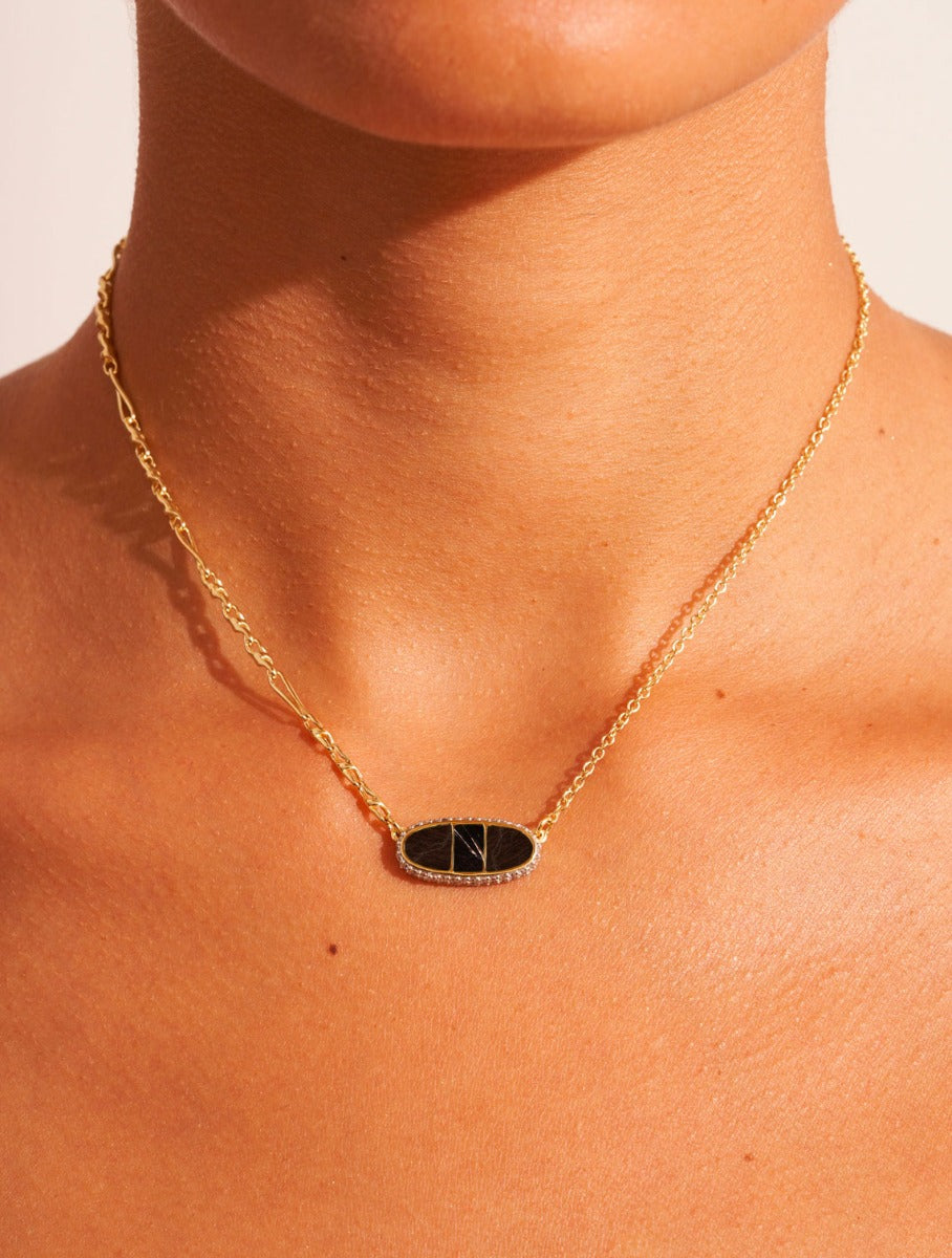 Collier Izy - Onyx Texturé