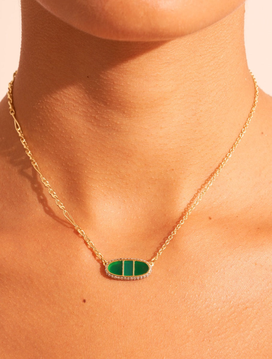 Collier Izy - Onyx Vert