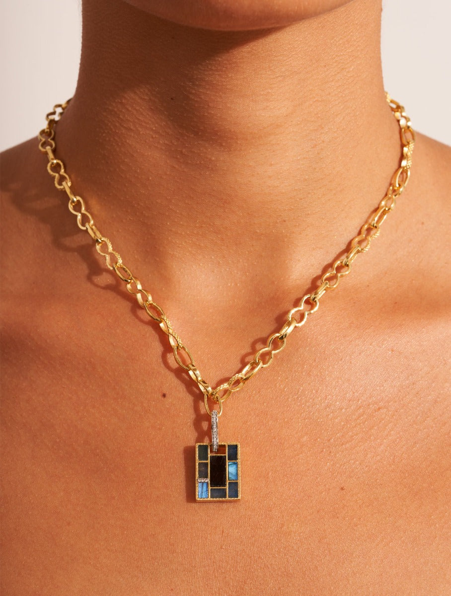 Collier Mara - Onyx Texturé / Labradorite