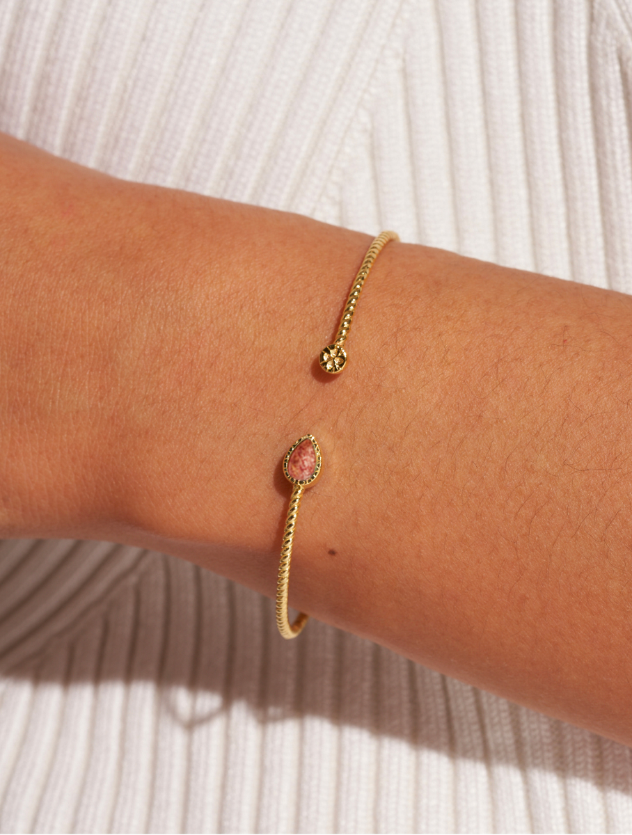 Jonc Bali - Quartz Fraise