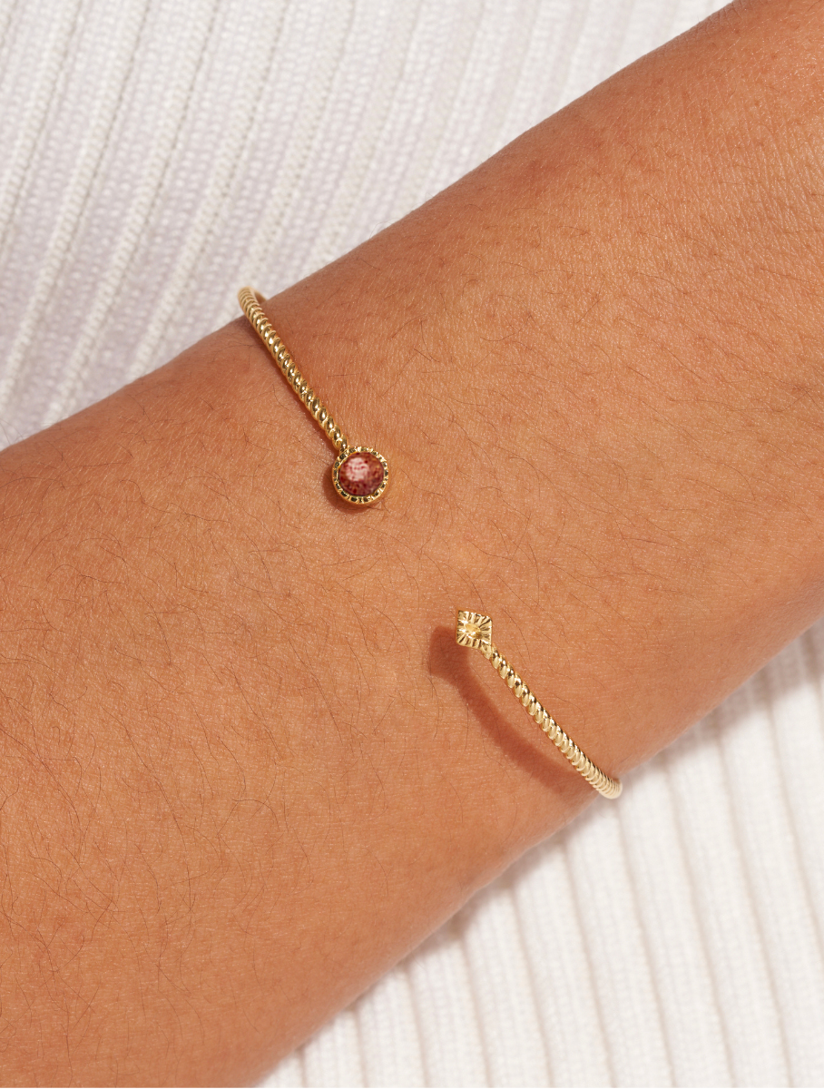 Jonc Livy - Quartz Fraise