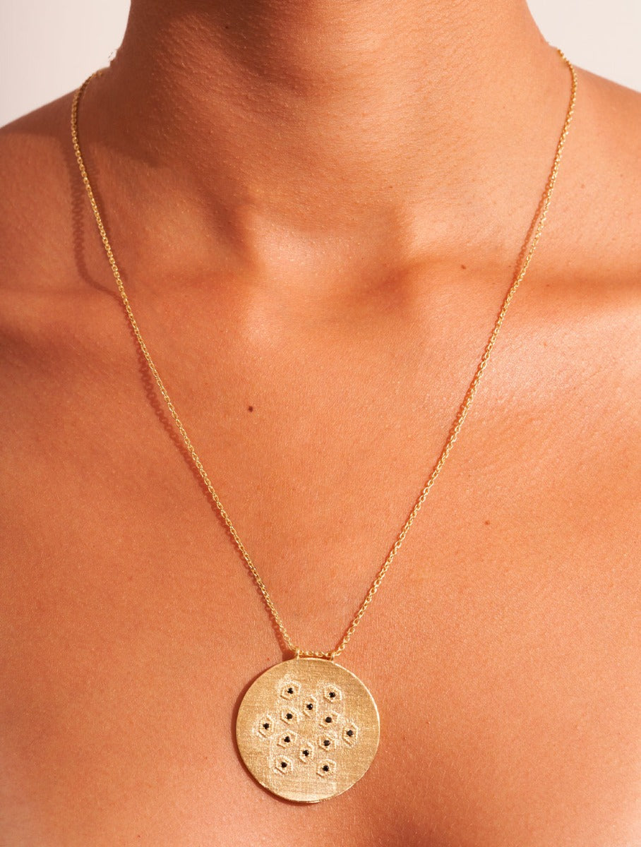 Sautoir Tara - Zircons Noirs