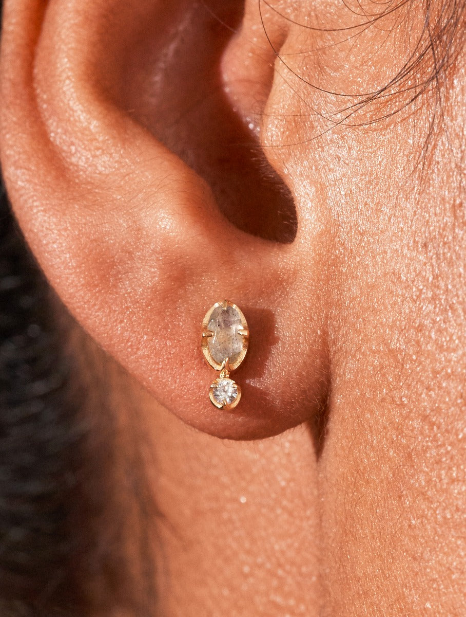 Boucles d'oreilles Mani - Labradorite