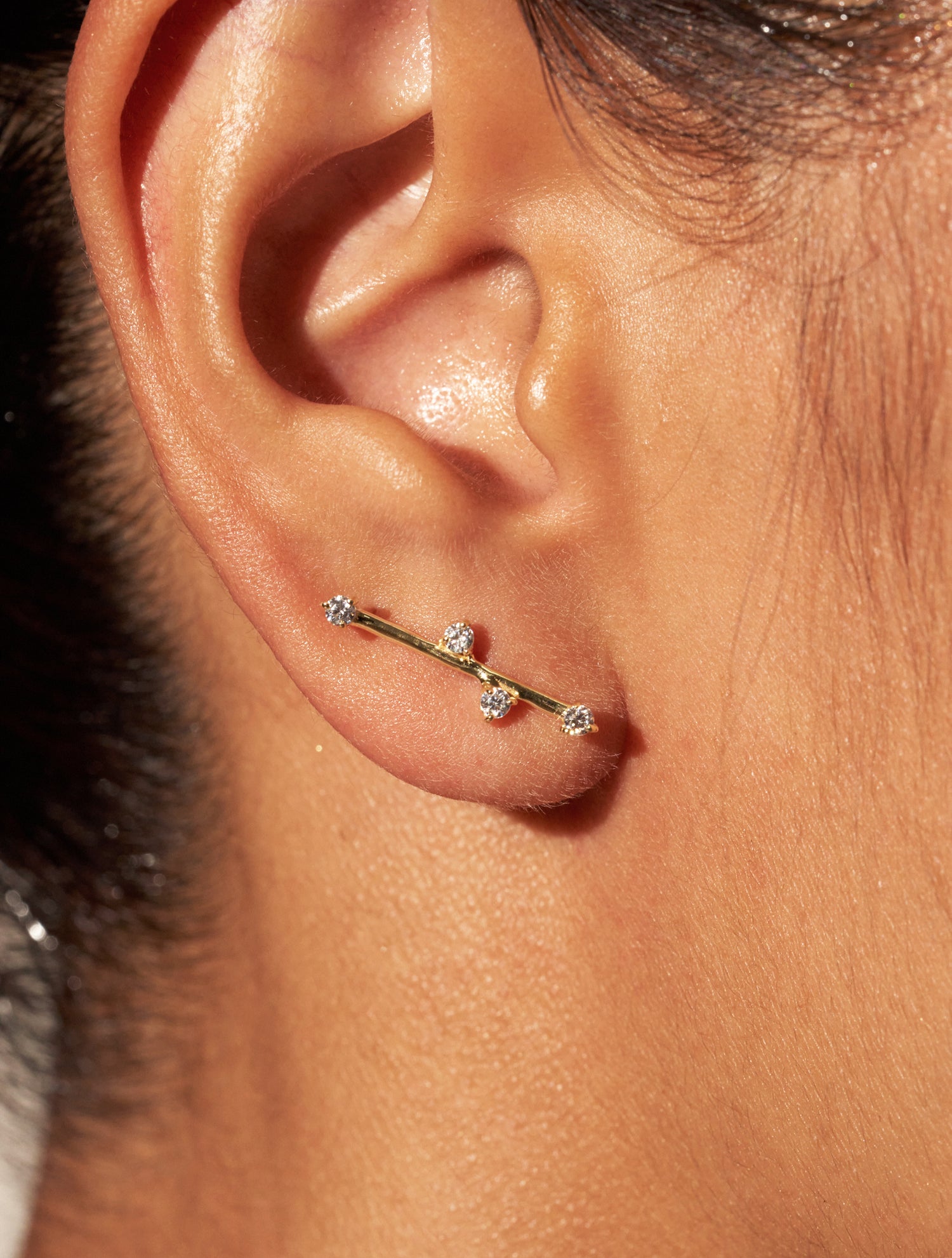 Boucles d'oreilles Delia - Zircons Blancs