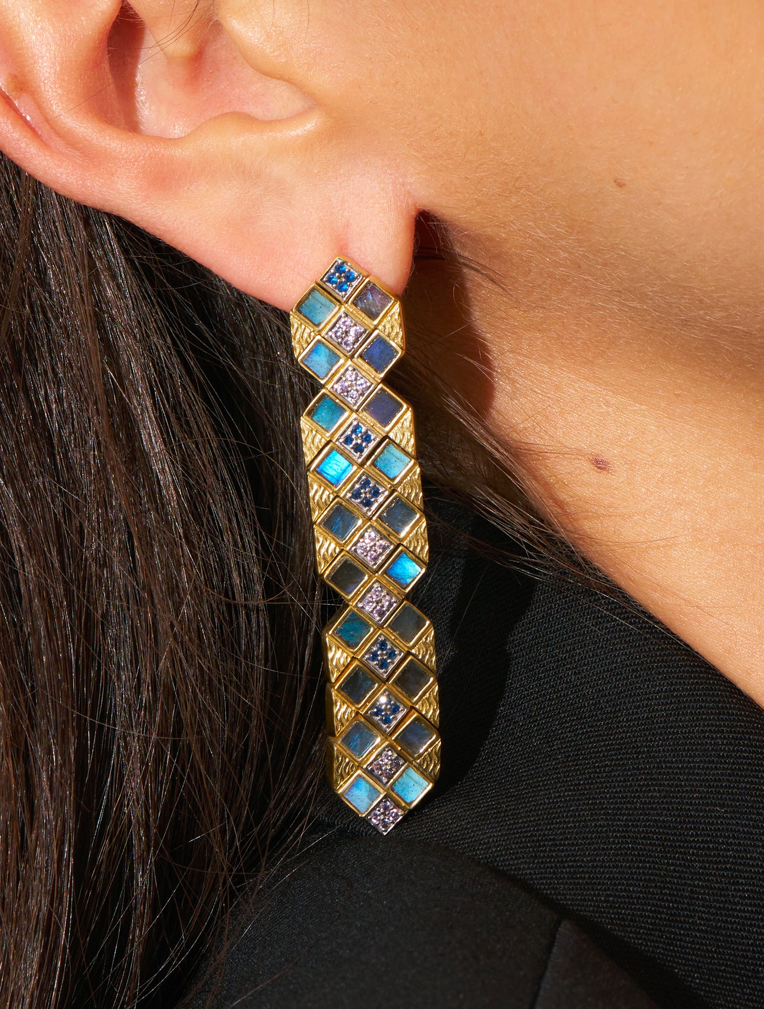 Boucles d'oreilles Idylle - Labradorite