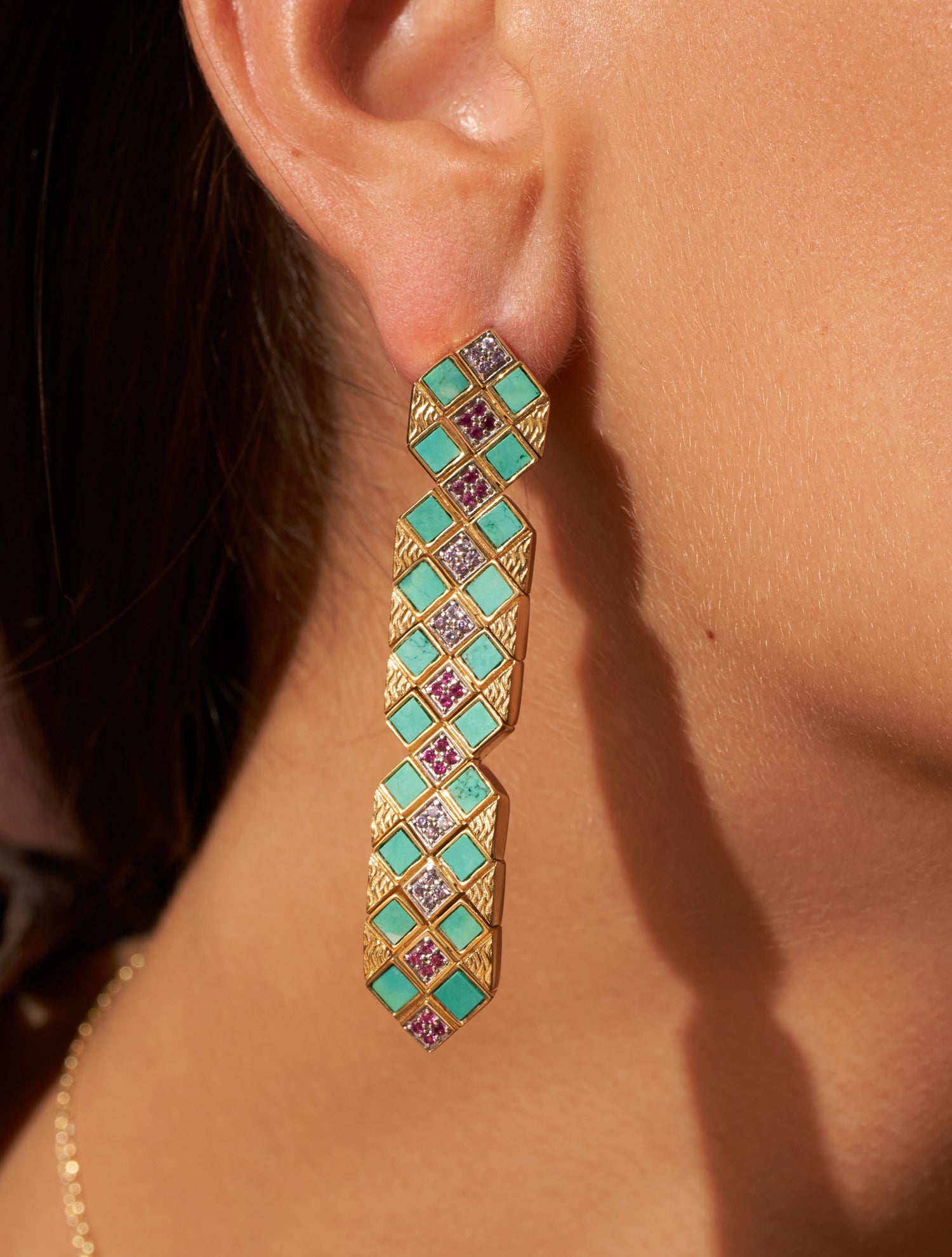 Boucles d'oreilles Idylle - Turquoise