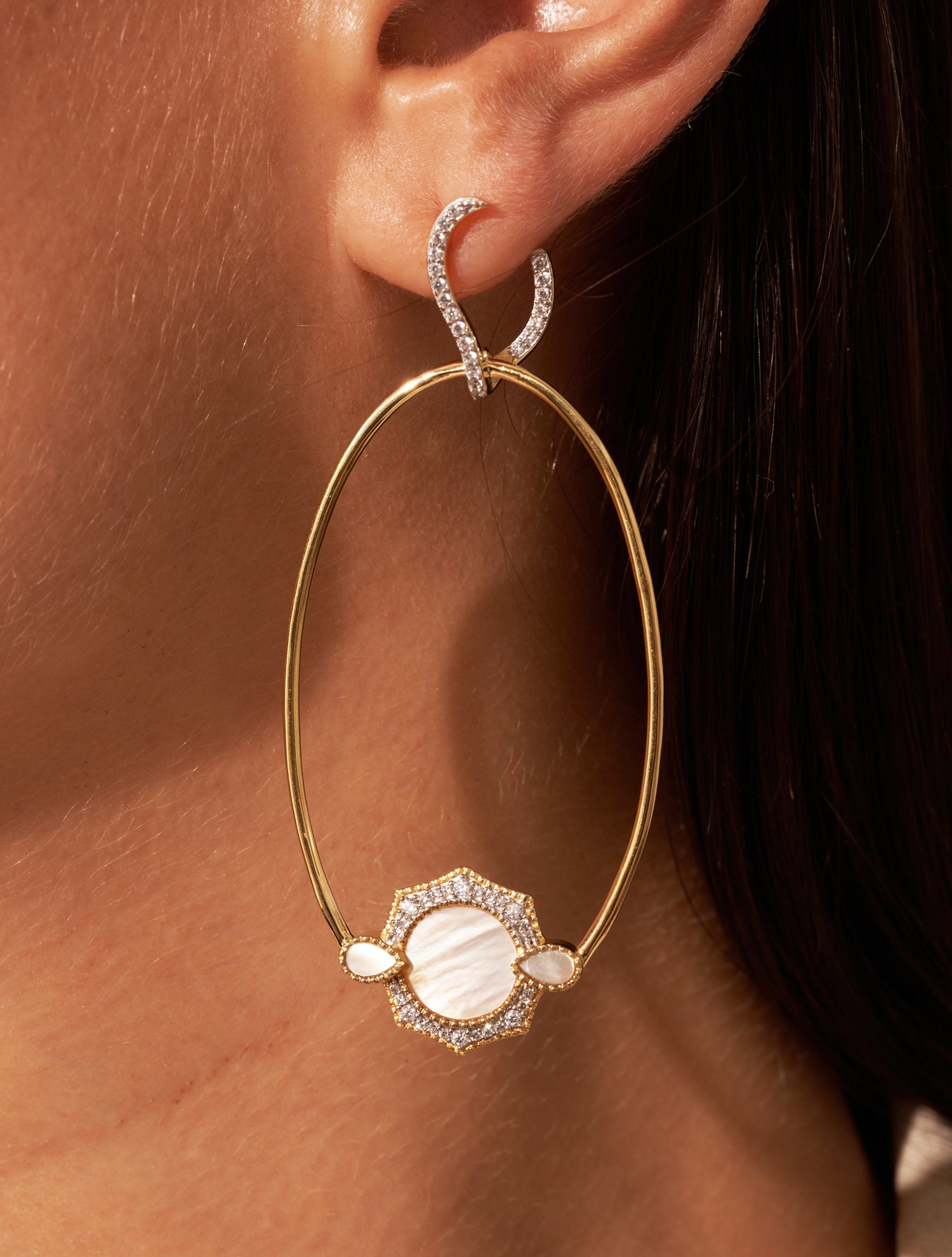 Boucles d'oreilles Janih - Nacre