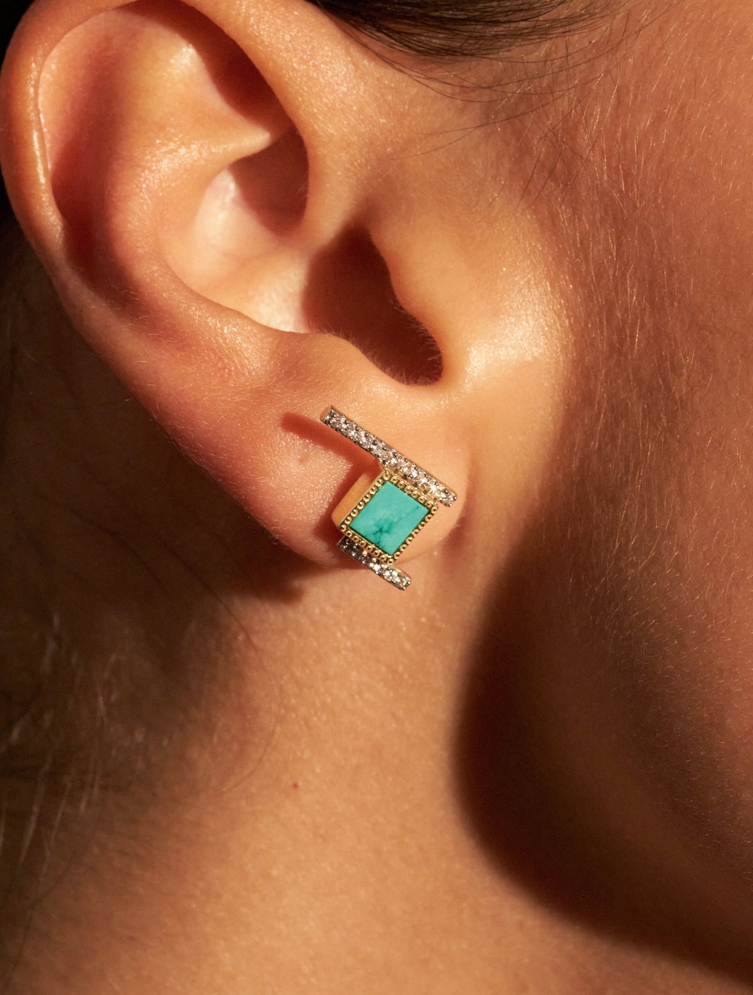 Boucles d'oreilles Kara - Turquoise