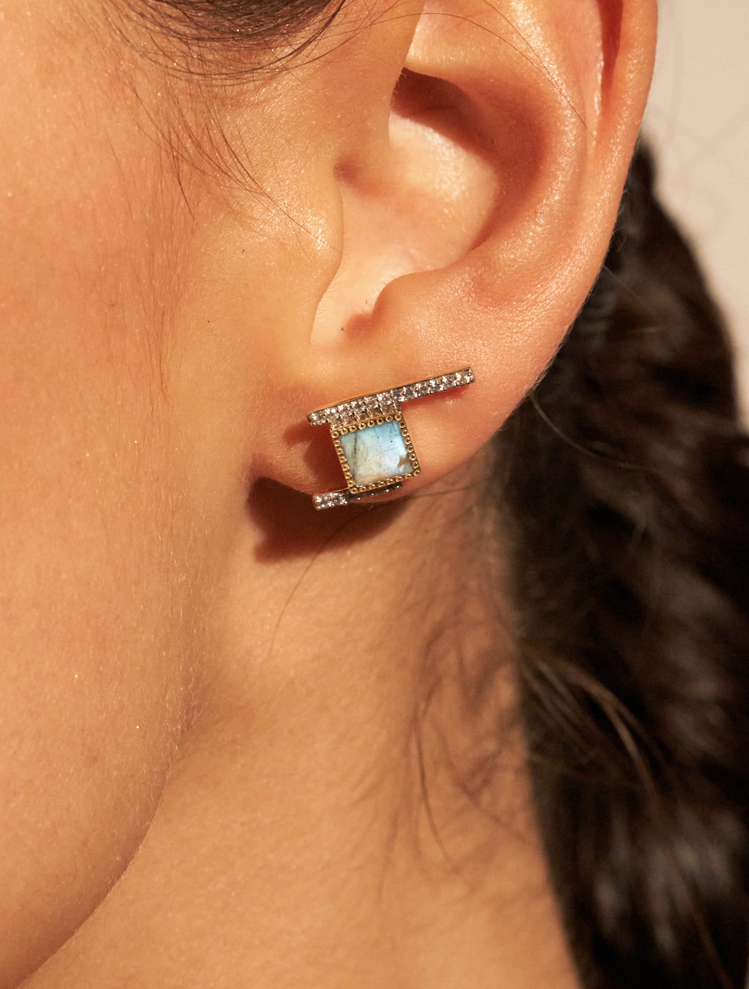 Boucles d'oreilles Kara - Labradorite