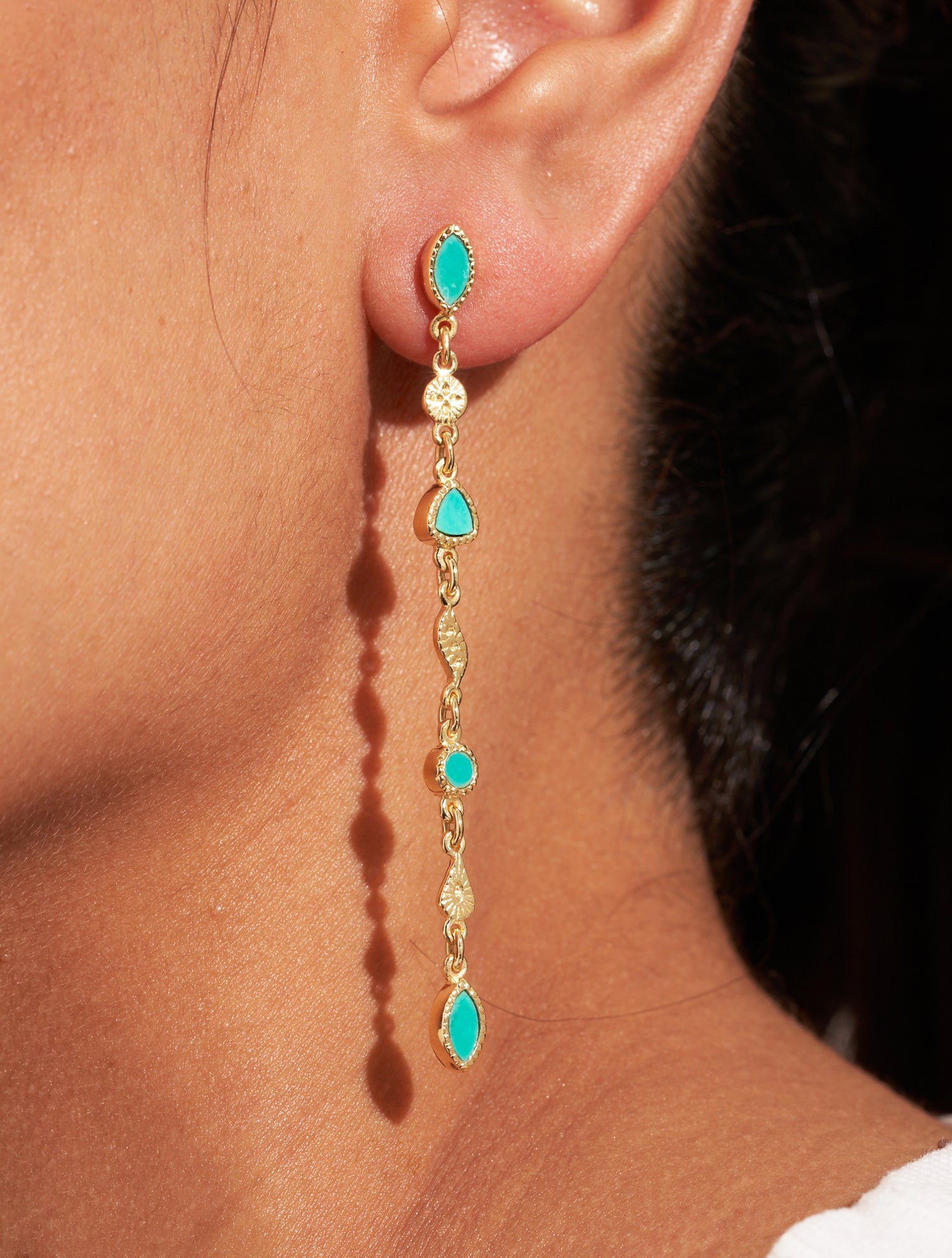 Boucles d'oreilles Macha - Turquoise