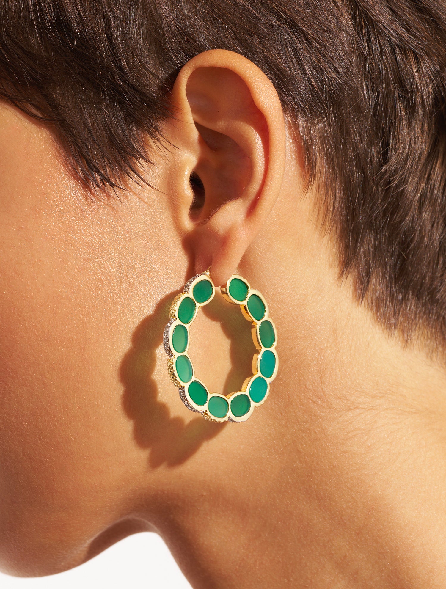 Boucles d'oreilles Amara - Onyx Vert
