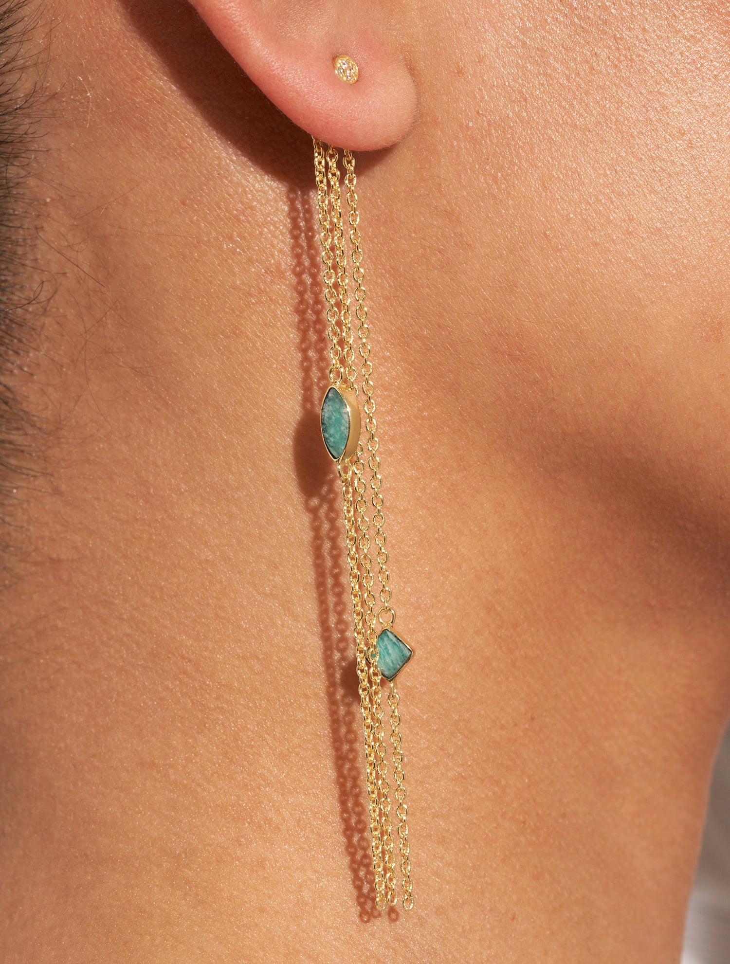 Boucles d'oreilles Shayan - Amazonite