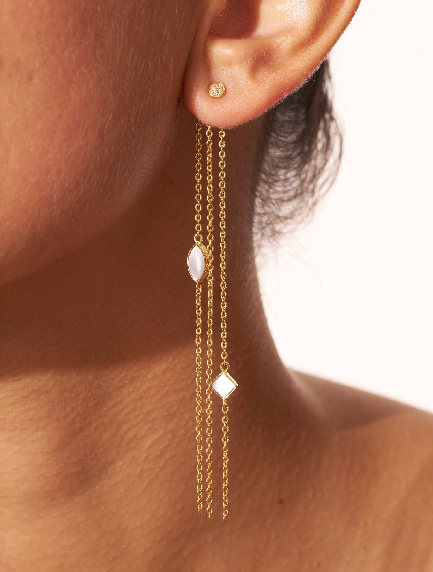 Boucles d'oreilles Shayan - Nacre