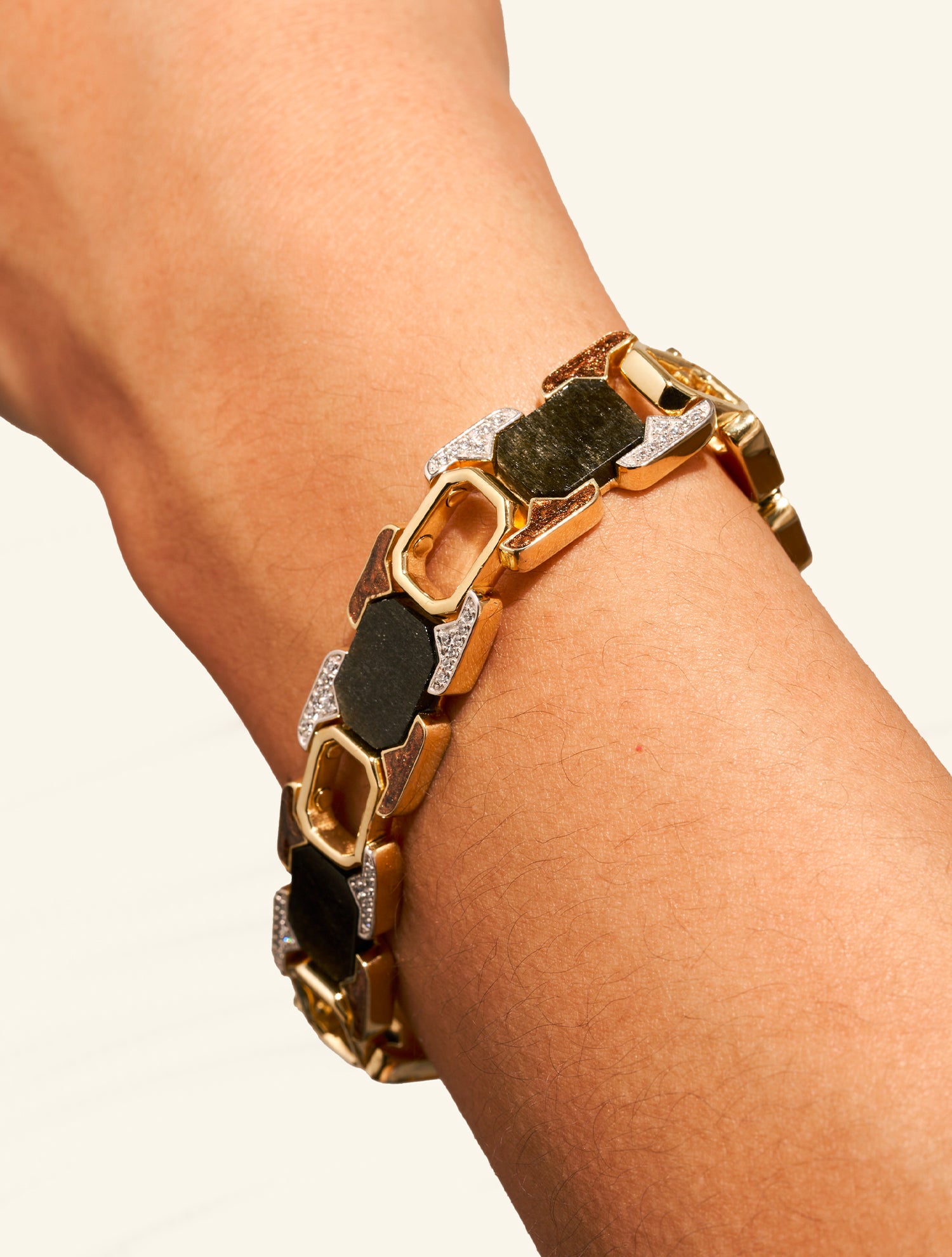 Bracelet Berry - Obsidienne Dorée