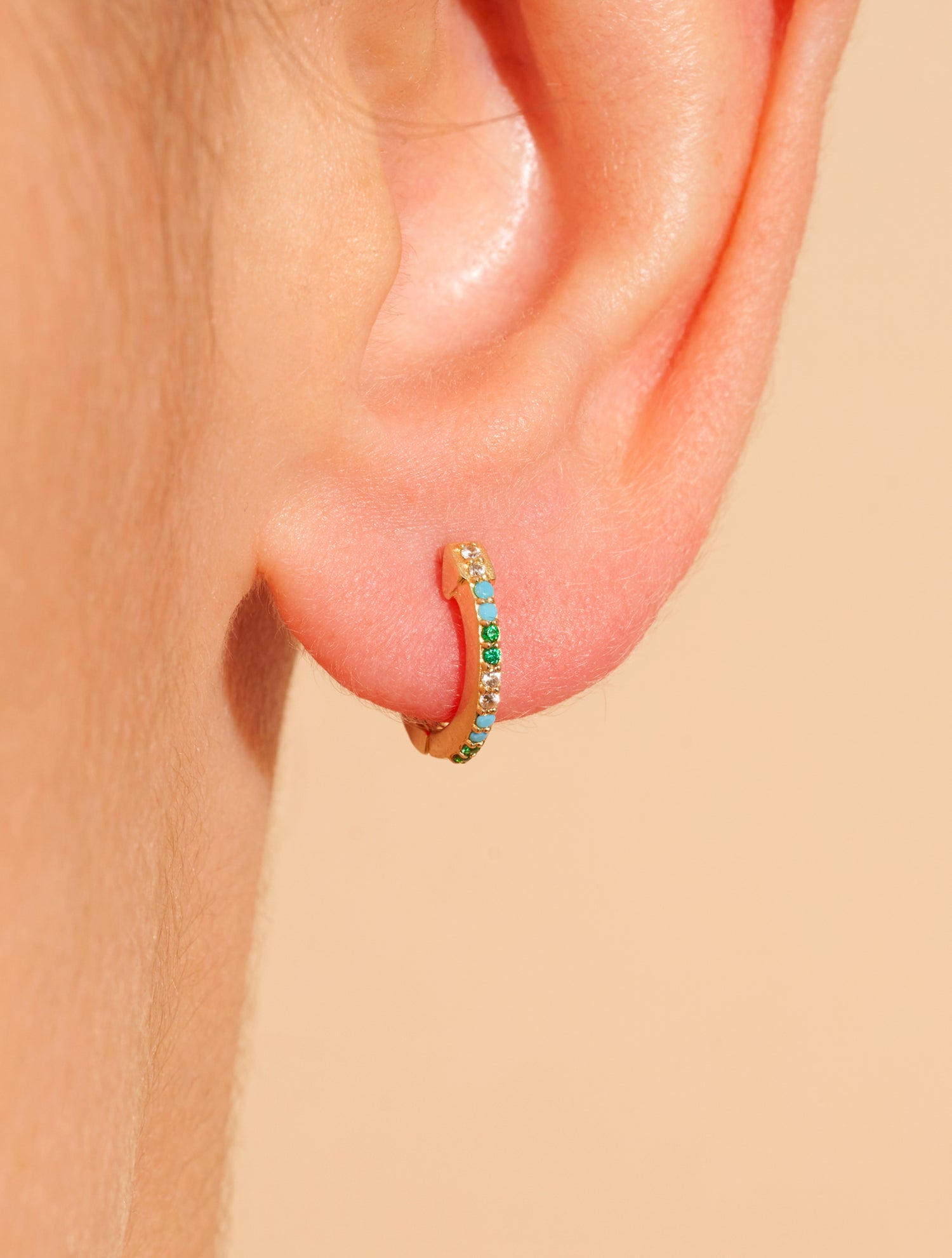 Créoles Rheya - Zircons Turquoises