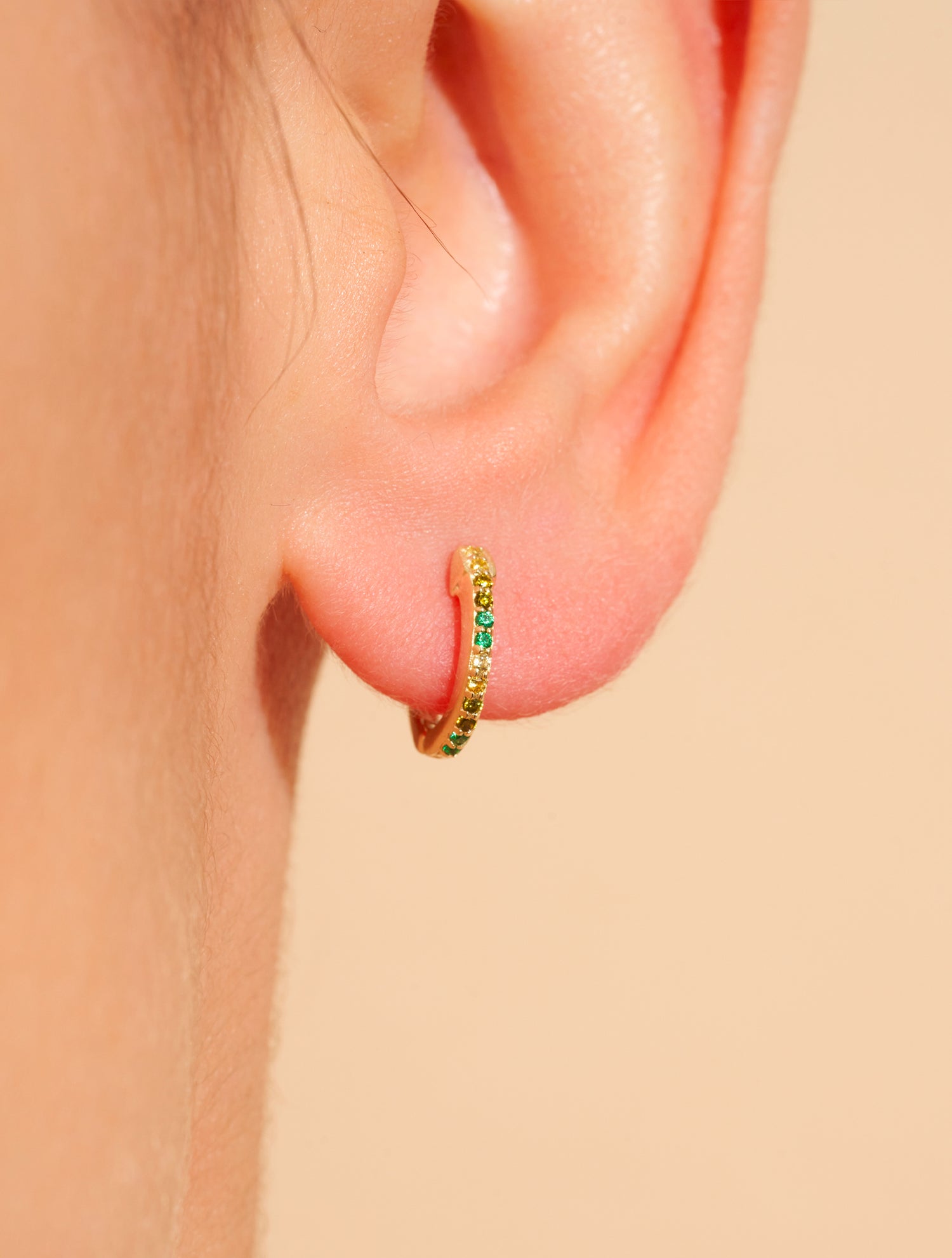 Créoles Rheya - Zircons verts