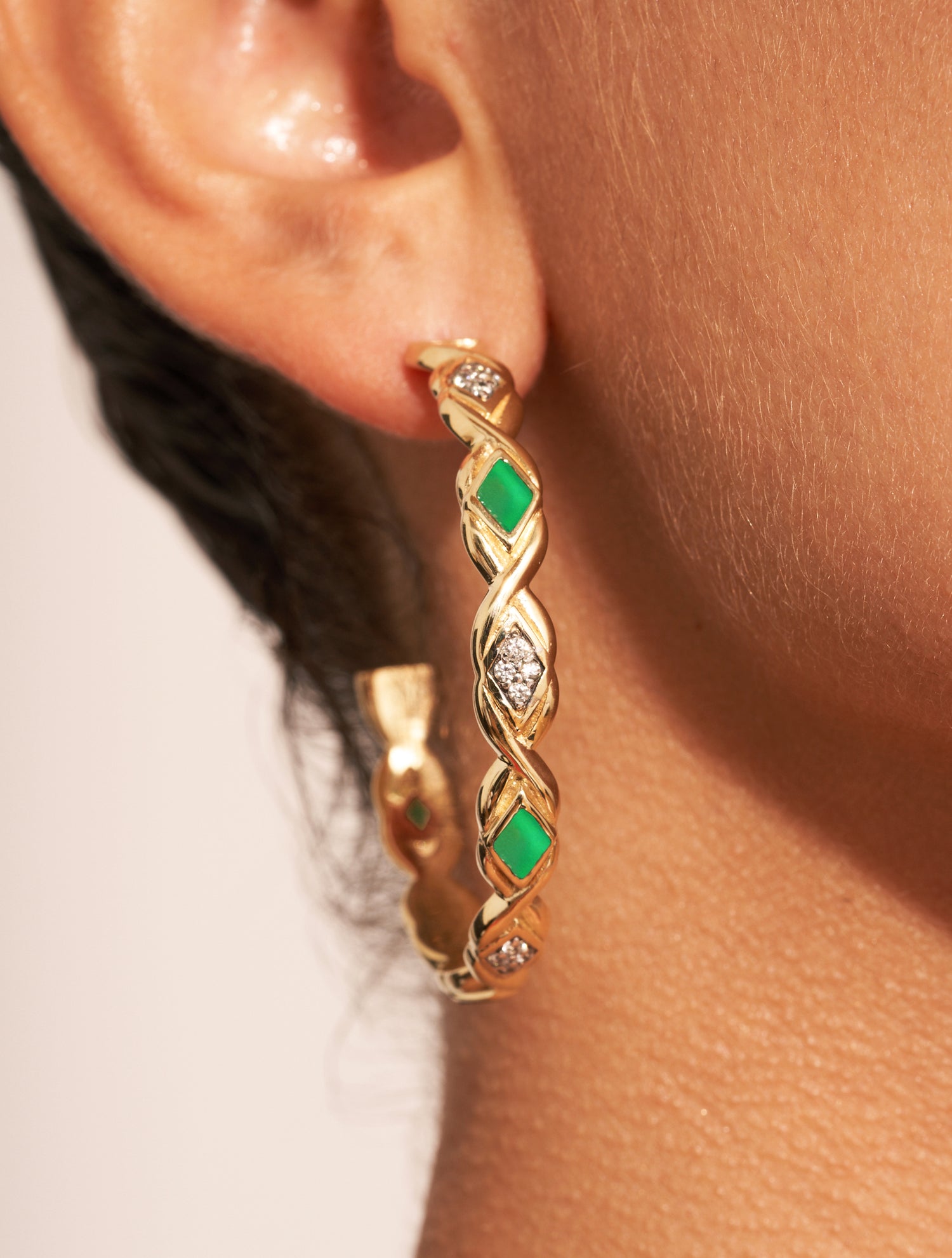 Créoles Sani - Onyx Vert