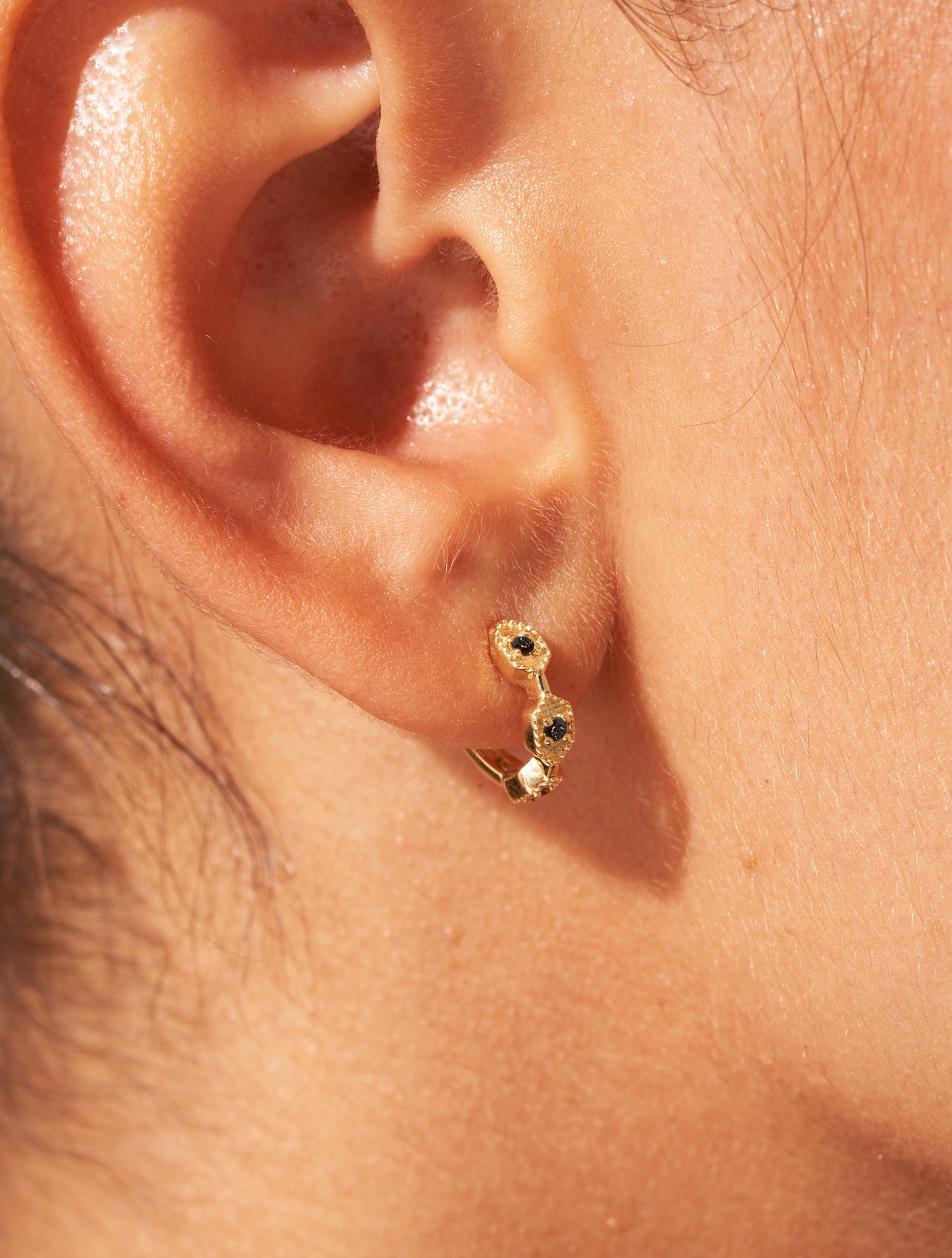 Créoles Tara - Zircons Noirs