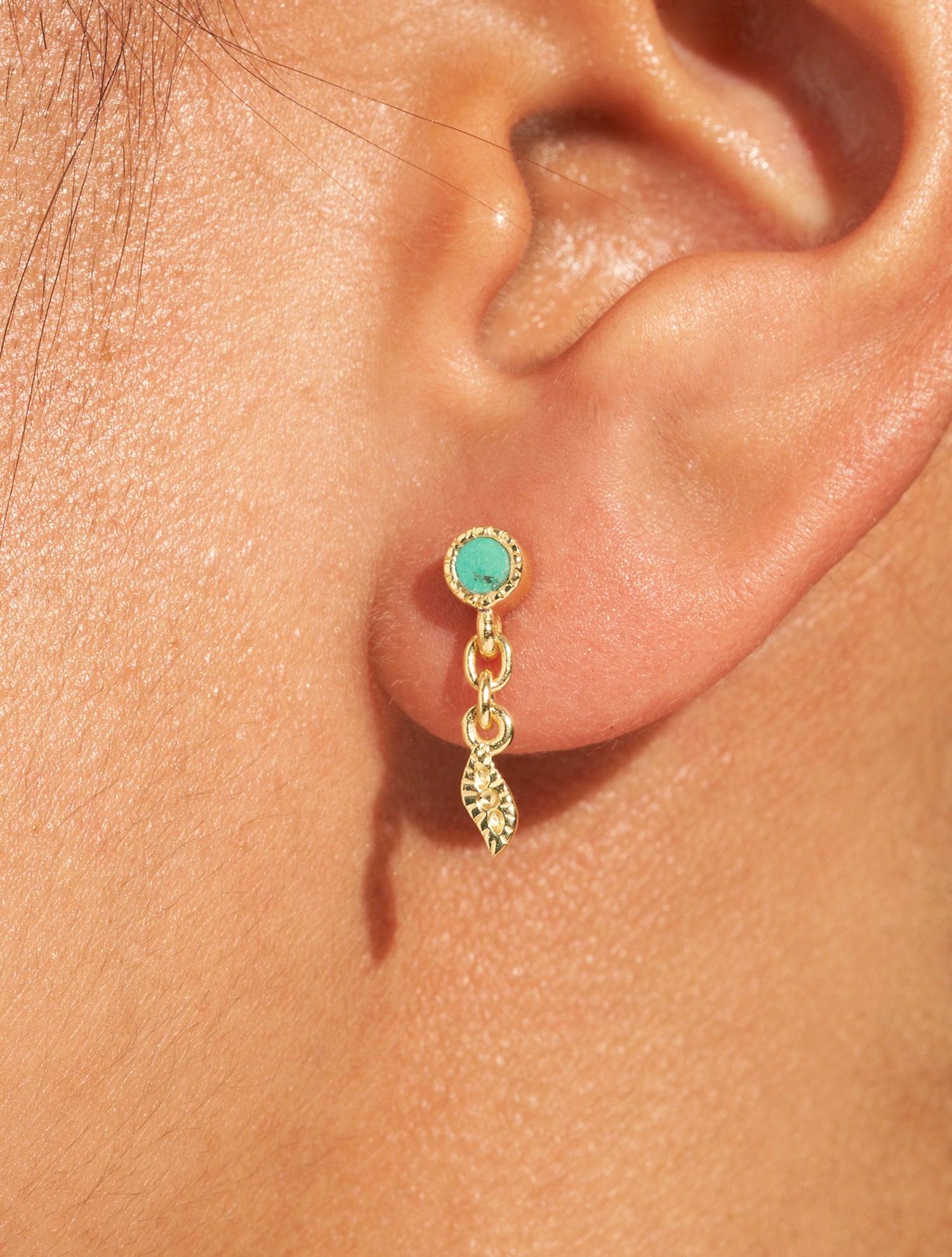 Mono Boucle d'oreille Mali - Turquoise