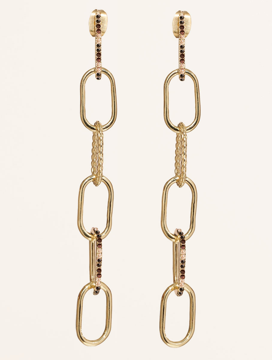 Boucles d'oreilles Rheya - Zircons noirs