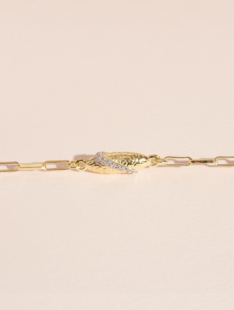 Rheya Ankle Bracelet - White Zircons