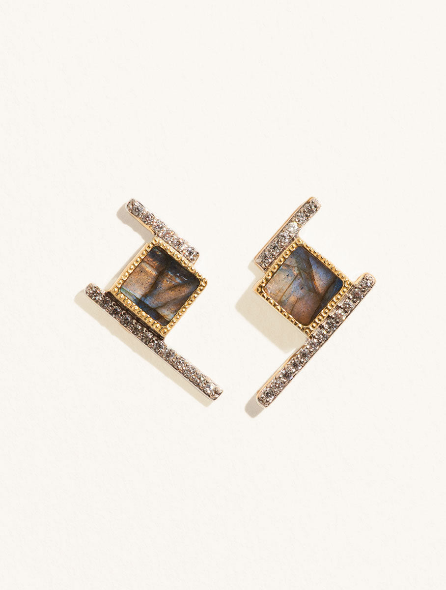 Boucles d'oreilles Kara - Labradorite