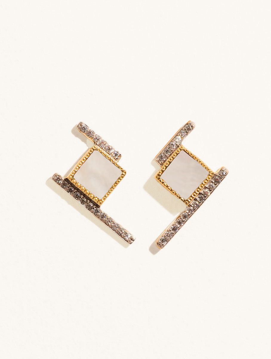 Boucles d'oreilles Kara - Nacre