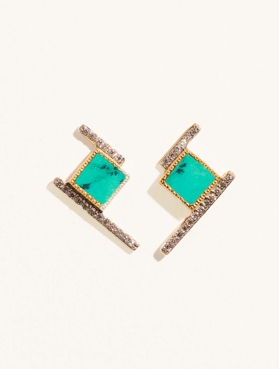 Boucles d'oreilles Kara - Turquoise