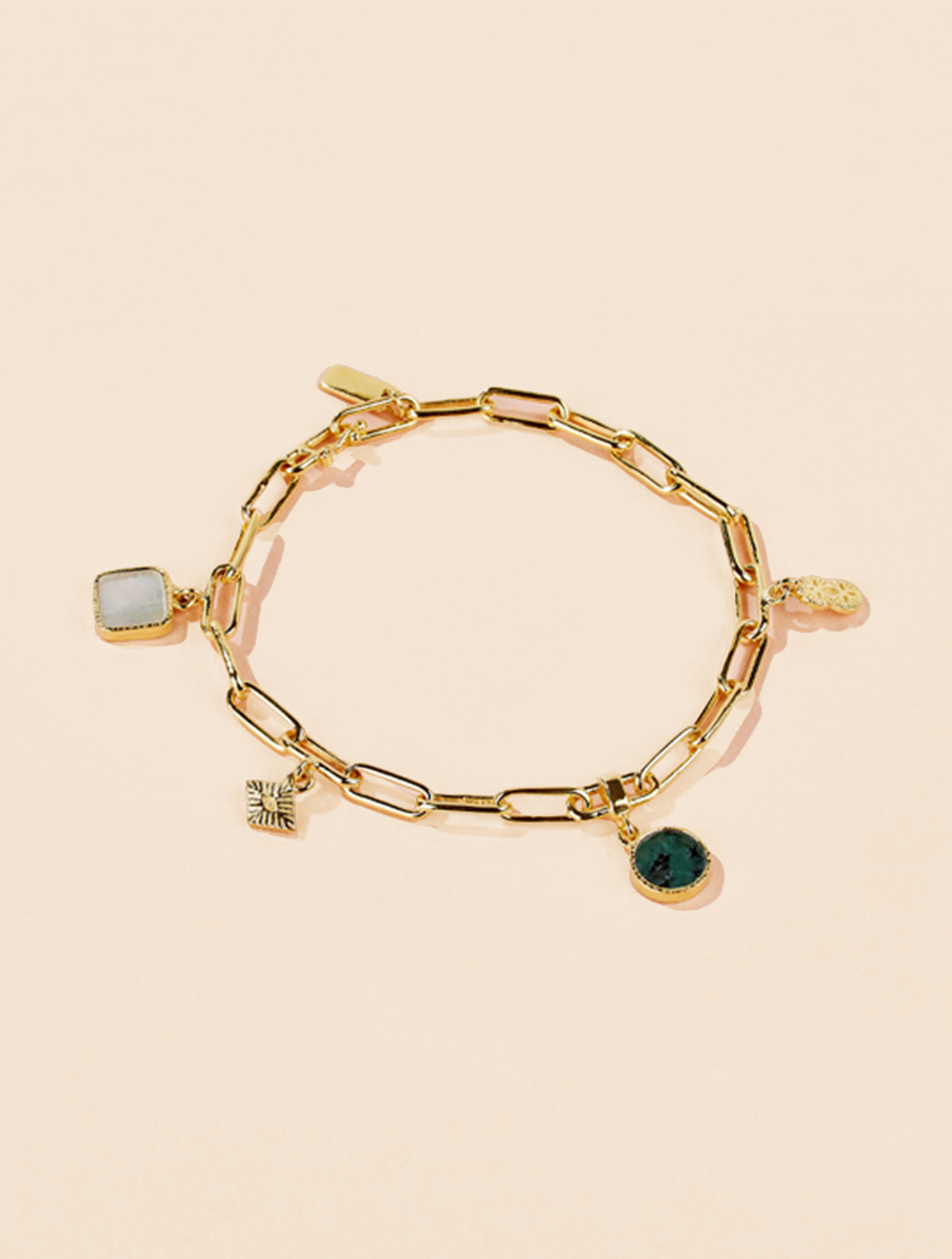 Bracelet Arya - Nacre et Emeraude