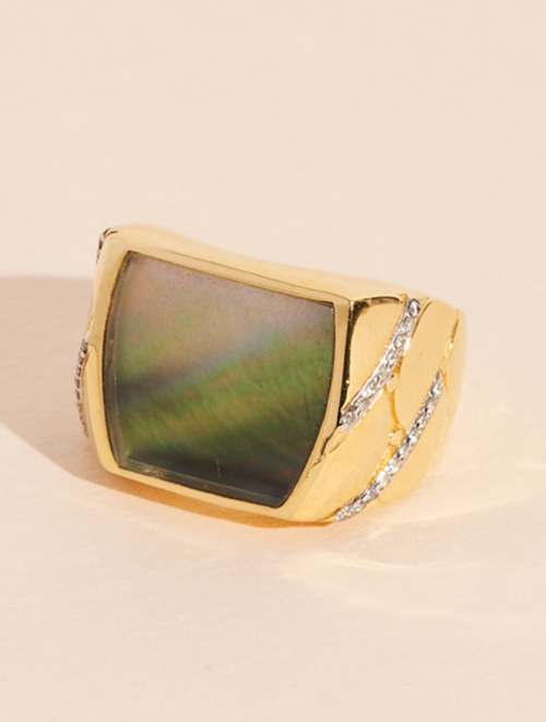 Seema Ring - Grey Mother of Pearl 
