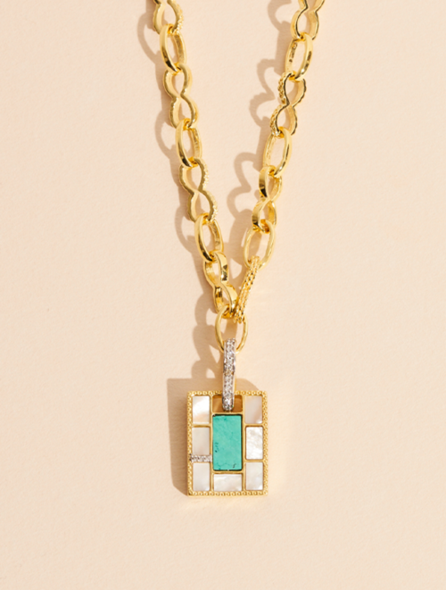 Necklace Mara - Mother of Pearl / Turquoise 