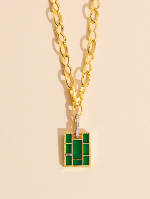 Necklace Mara - Green Onyx 