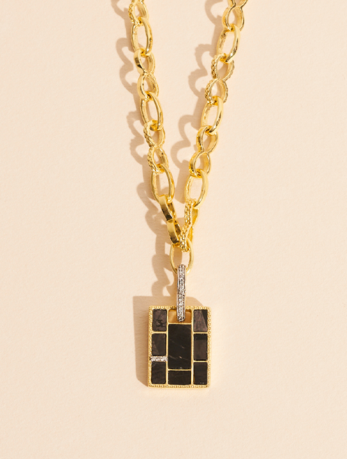 Necklace Mara - Textured Onyx 