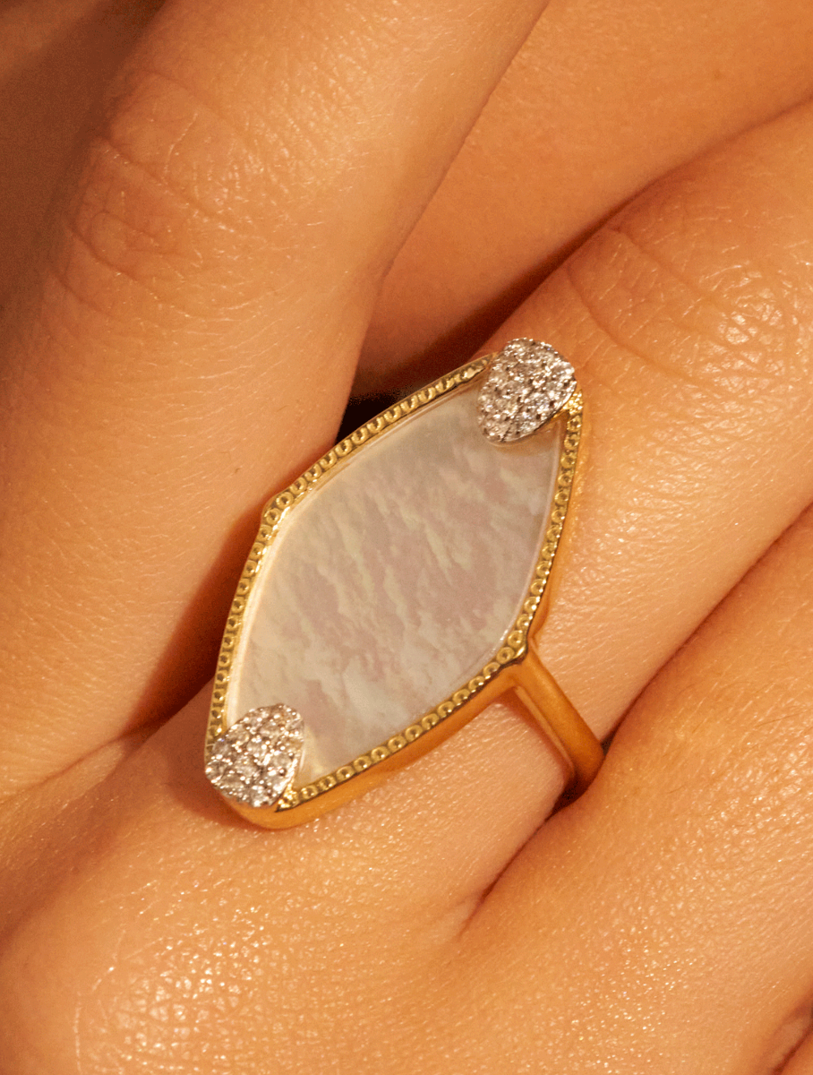Image of Mayan pearl ring